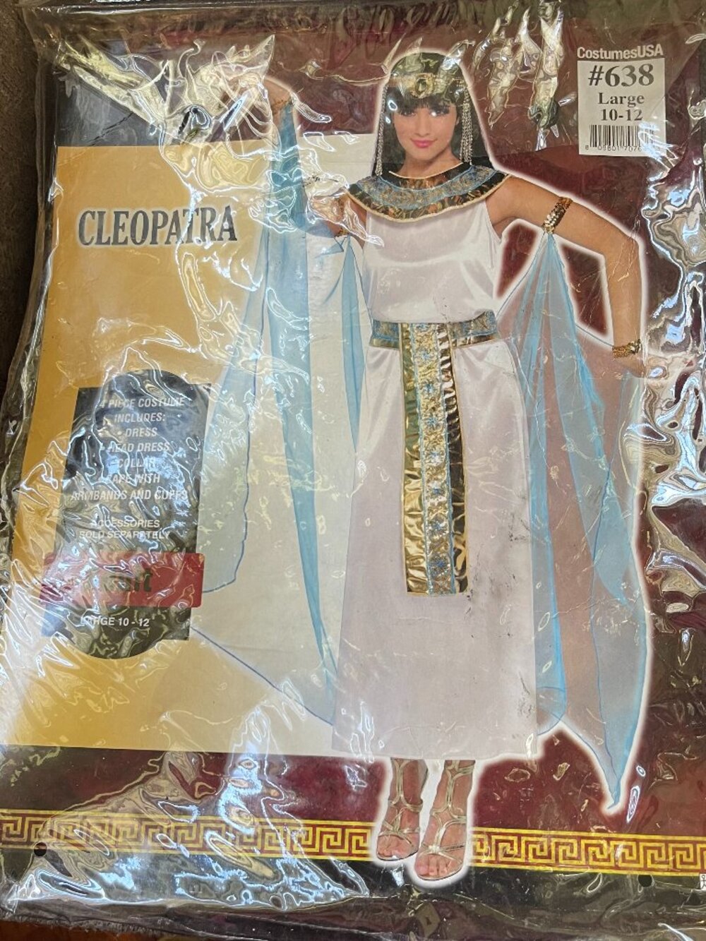 Cleopatra Halloween Costume by Costumes USA #638 Adult Large 10-12 *Read Desc.*